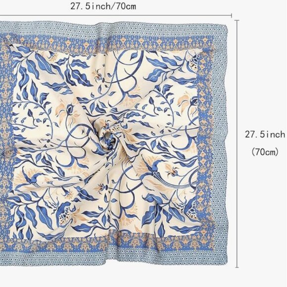 ✨ Luxe Silky Square Scarf – 27.5\